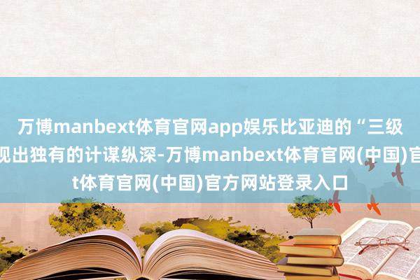 万博manbext体育官网app娱乐比亚迪的“三级火箭”式布局展现出独有的计谋纵深-万博manbex