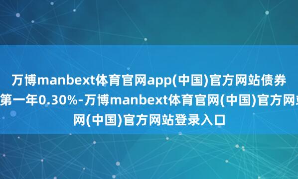万博manbext体育官网app(中国)官方网站债券期限6年（第一年0.30%-万博manbext体